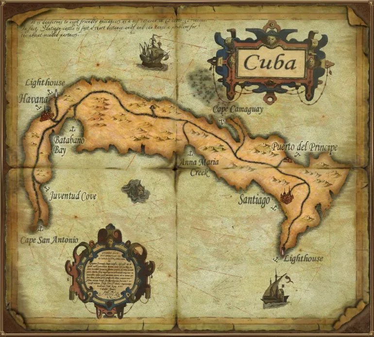 Cuba Island Map. Sea Dogs: To Each His Own — Trade and secrets Cuba Island Map. Sea Dogs: To Each His Own — Trade and secrets