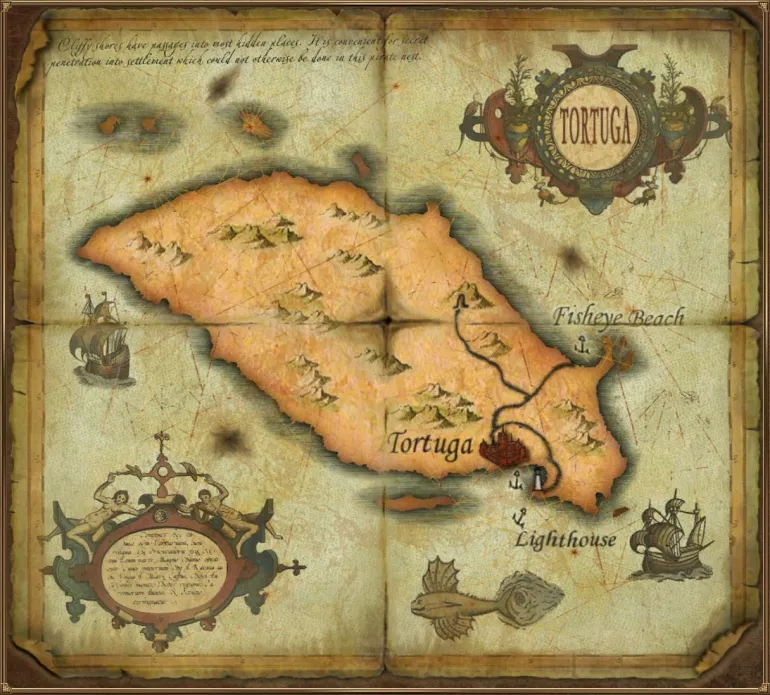 Tortuga Island Map. Sea Dogs: To Each His Own &mdash; Trade and Secrets